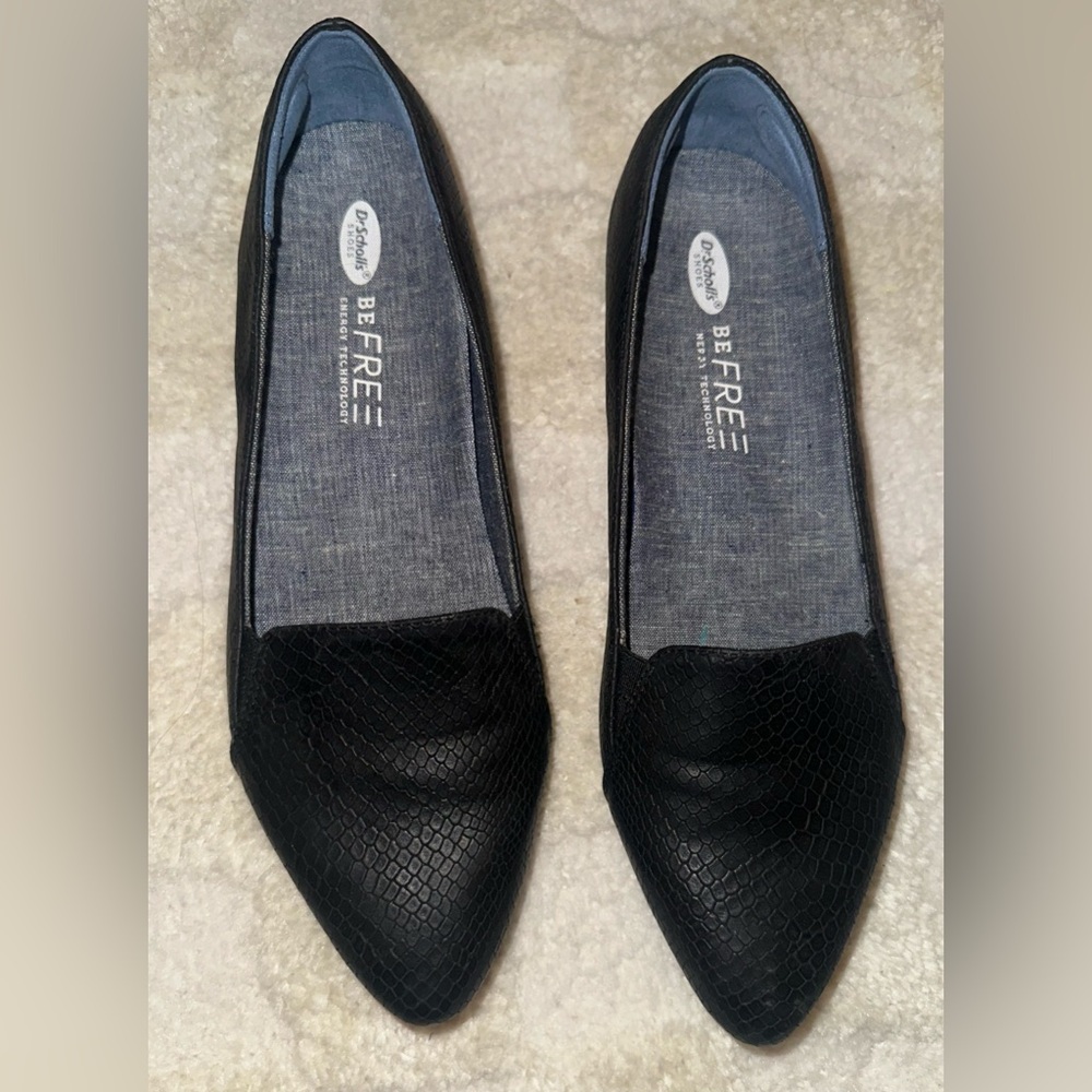 Dr. Scholl's Black Textured Flats